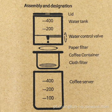 Matadora de cervejas de café gelado com gotejamento 400ml